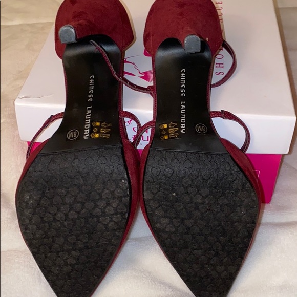 Maroon strapy heels - Picture 5 of 5